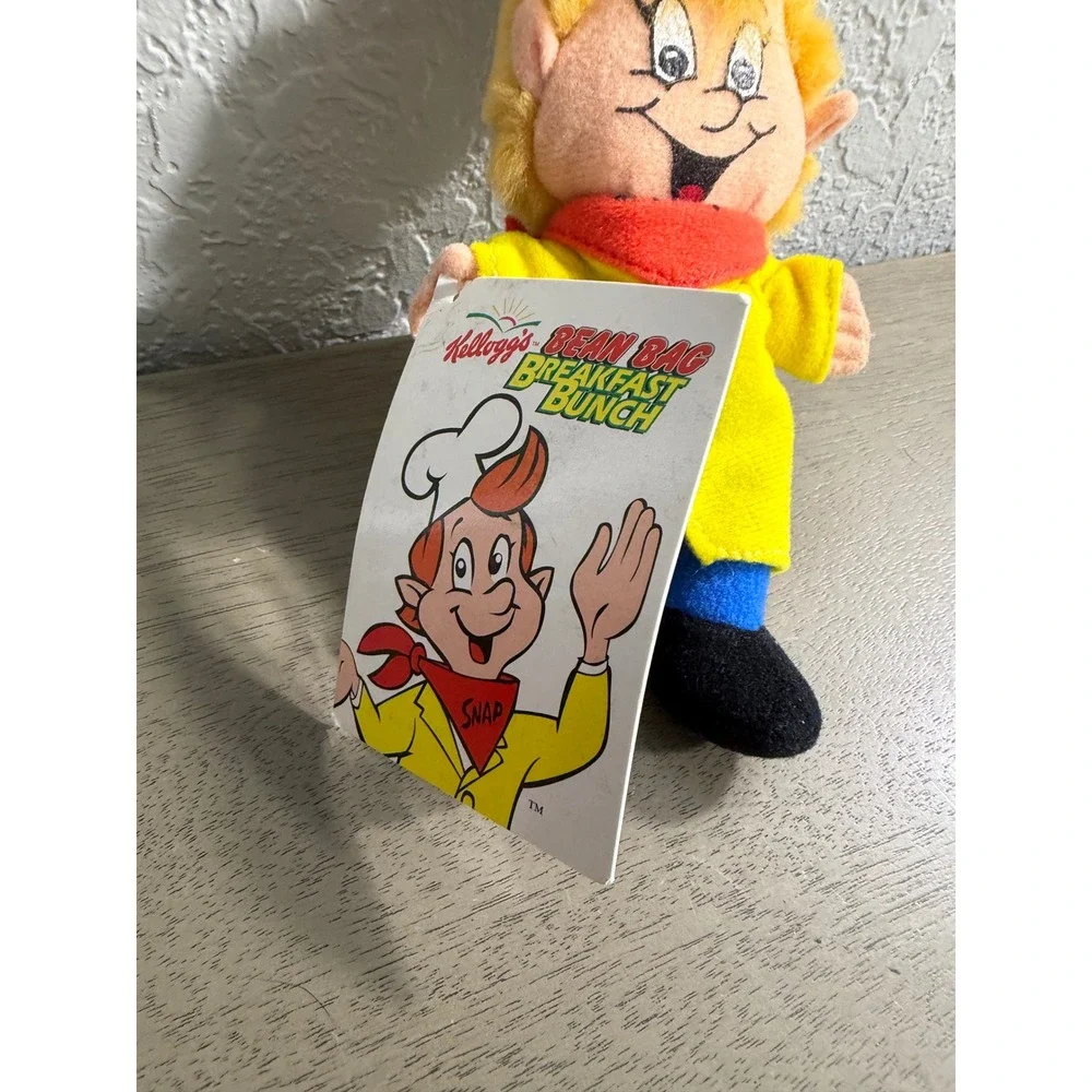 Vintage 1997 Kelloggs Snap Bean Bag Breakfast Bunch Rice Krispies Plush Mascot